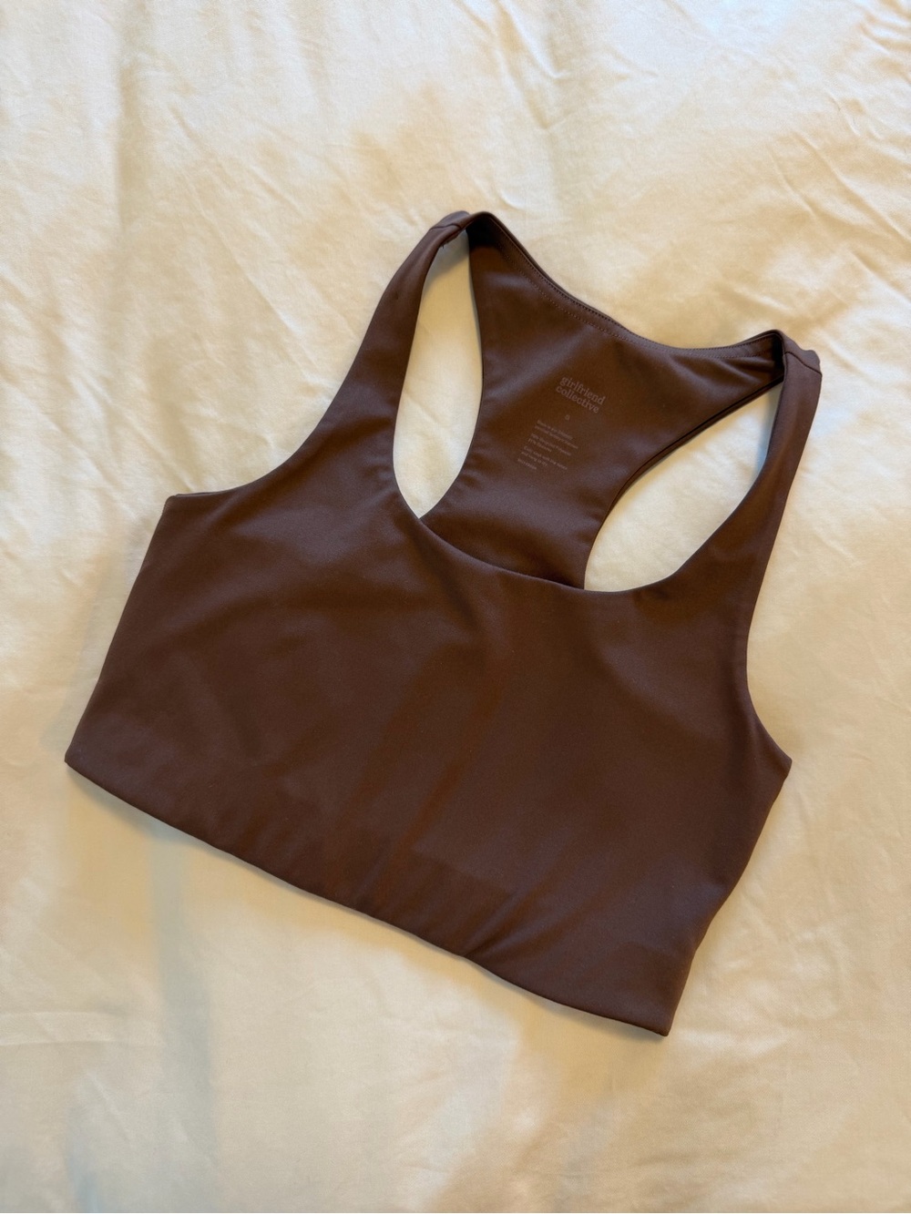 Girlfriend Collective Paloma Racerback Bra Brown, S